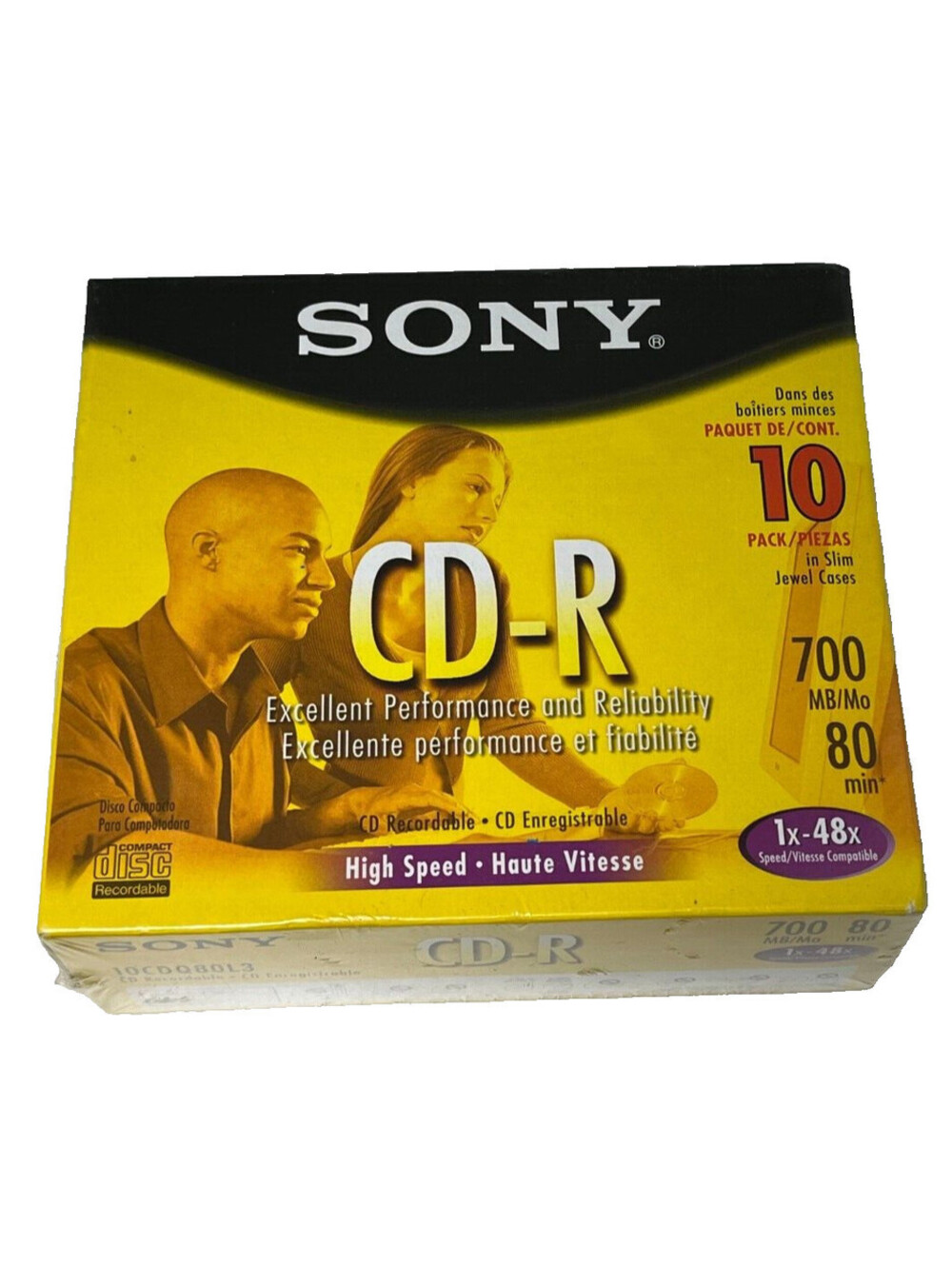 Sony CD-R Audio Recordable 5 Pack 80 Minutes in Slim Jewel Cases 5CRM80L2 NEW